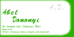 abel domonyi business card